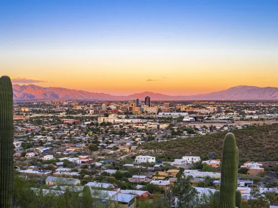 aerial view of Tucson