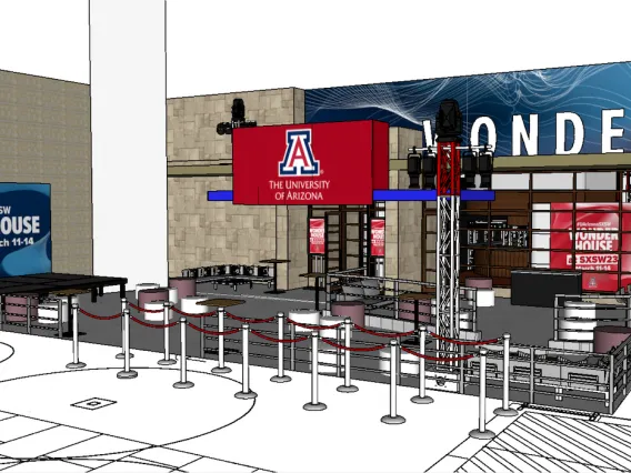 rendering of outside of the university of arizona wonder house