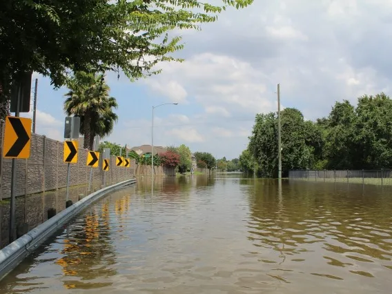 Houston, Texas, during Hurricane Harvey in 2017.